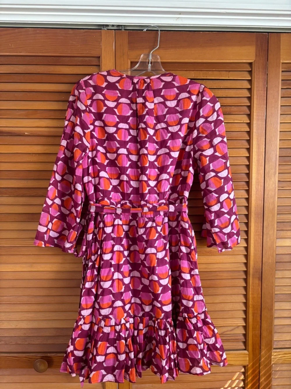 Banjanan Gwen Curlew Curve Lilac Sachet Wrap Mini Dress Size L‎